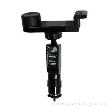 Holder for iPhone, with USB car charger, 360&deg rotation, plastic material